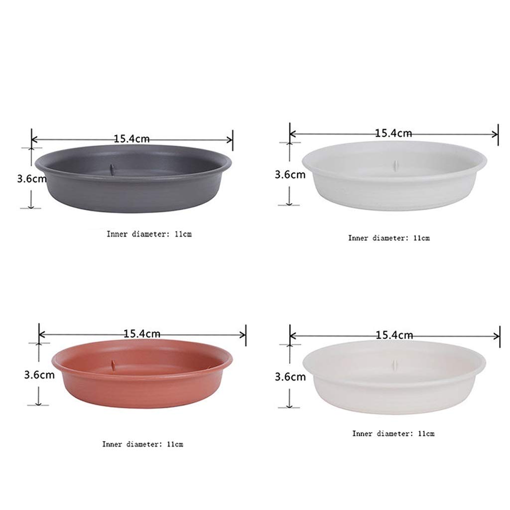Pflanzenuntersetzer-Tropfschalen runder Kunststoff-Blumentopf-Untersetzer-Blumentopf-Set for Indoor Outdoor Garden (Color : White B)