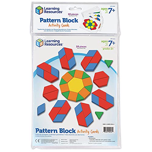 Learning Resources Intermediate Pattern Block Design Cards, Pattern, Pattern Blocks For Kids, Pattern Block Activities, For Grades 2-6, 36 Activities #TOP4