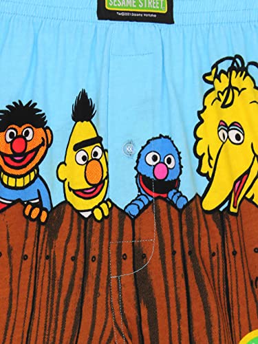 Sesame Street Men's Button Fly Boxer Lounge Shorts4