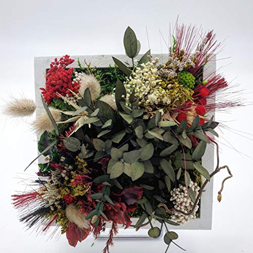 Tableau végétal 15x15 cm Rouge