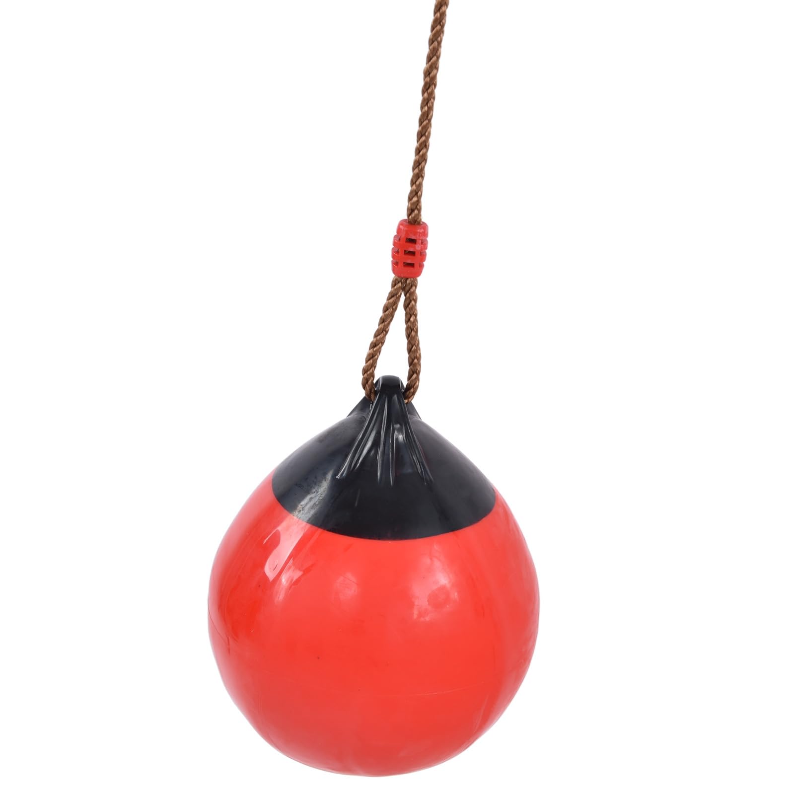 Altalena Gonfiabile con Palla 29 Cm Rossa con Catena in Corda, Sedia Sospesa Rotonda in Plastica per Giochi da Giardino per Interni Ed Esterni Bambini