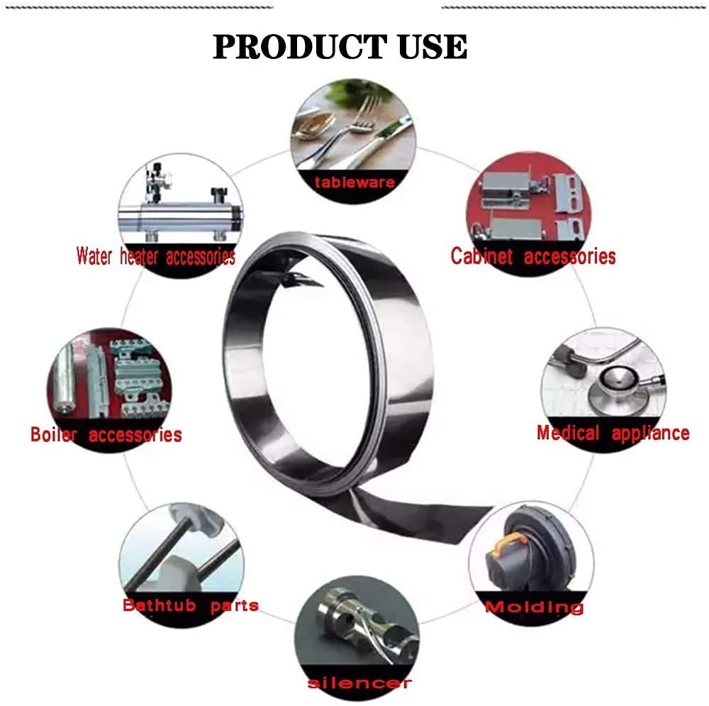 Lamiera Acciaio Inox GOONSDS - Foglio 0.02mm X 100mm X 1m Per Fai Da Te