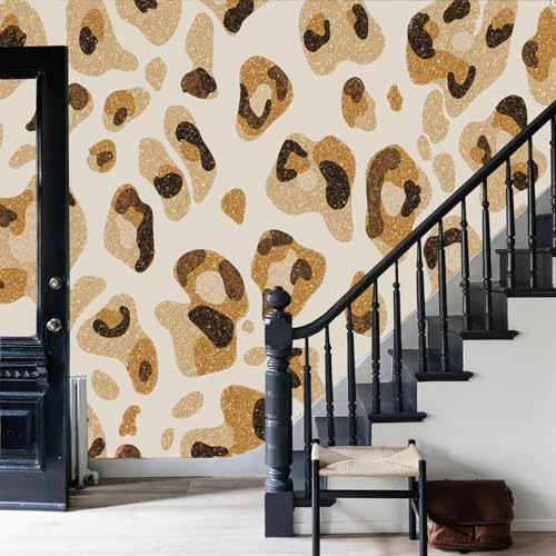 Mural de pared de leopardo moderno para decoracion elegante de cuartos y salones 5