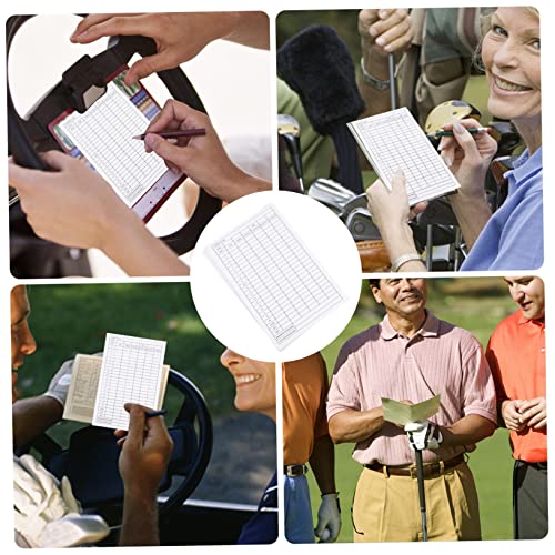 BESPORTBLE – Tarjetas de marcador para golf, 36 unidades, herramienta para registrar puntuaciones en juegos y torneos al aire libre, papel recubierto miniatura 5