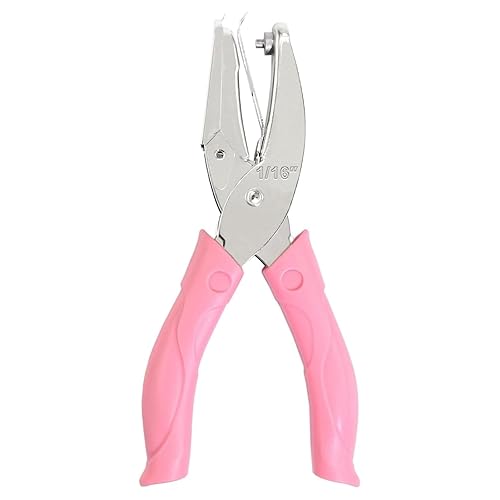 Toysdone Perforadoras de Papel de Metal en Forma de Círculo Mini Pequeñas de 1/16 Pulgadas de un Solo Agujero Manuales con Mango Suave para