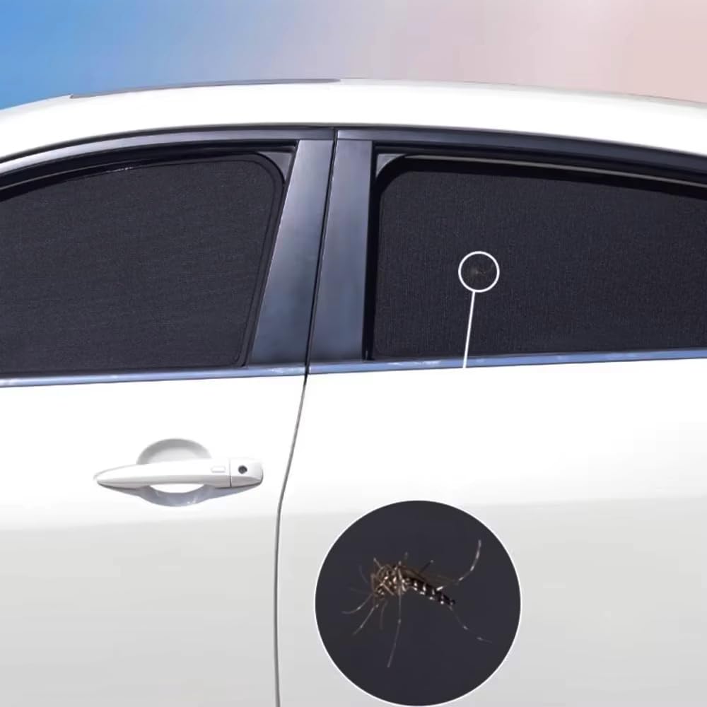 Sonnenschutz Auto für BAIC BJ30 2024-2026, Seitenscheibe Heckscheibe, Netz Anti-Mücken UV-Schutz Hitzeschutz Sichtschutz Verdunkelung,5PCS