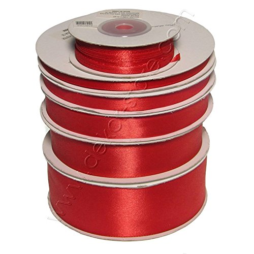 Doppio Raso 25 mm Rosso x 50 mt - Satinato