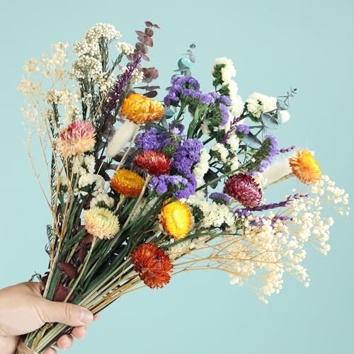 Natural Dried Flower Bouquet, 17' DIY Floral...