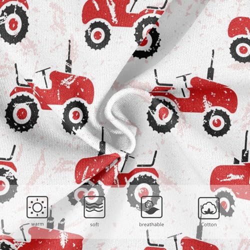 Little Girls' Soft Cotton Underwear Kids Breathable Comfort Old Wheeled Tractors Panties Briefs Toddler3