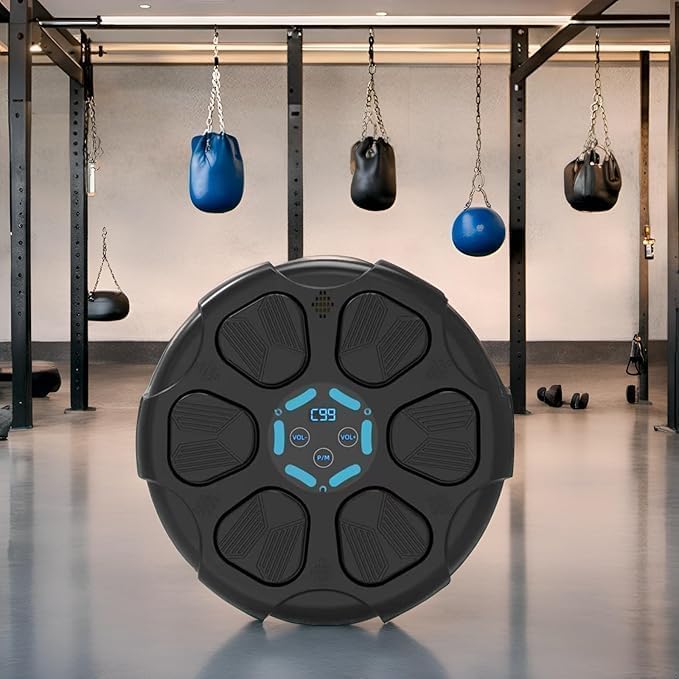 Image of Lufjika Music Boxing Machine, Boxing Wall Mount Machine for Kids Adult, Bluetooth Smart Boxing Traineing Machine with Boxing Gloves, Boxing Workout Equipment Target for Home, Office, Gym (Big) (Big)