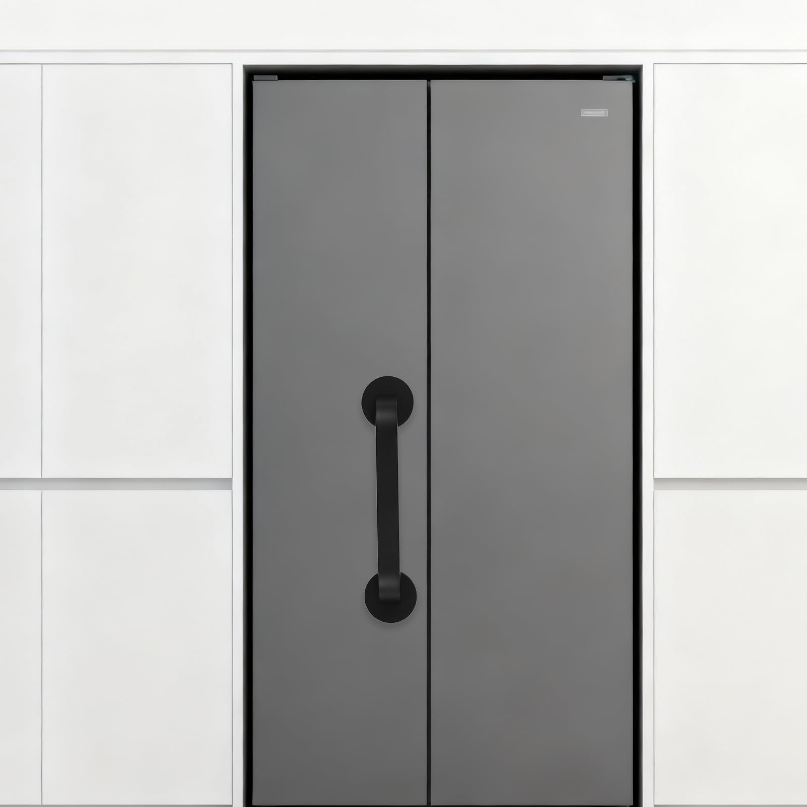 Tirador magnético inclinado de aluminio e imán para frigorífico, lavadora, microondas, robusto y versátil con diseño ergonómico, color negro