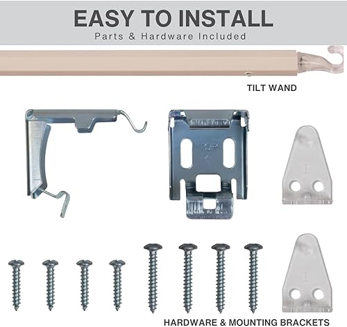 Miniatura 9 de LOTUS & WINDOWARE Mini persiana de vinilo inalámbrica de 1 pulgada de ancho x 48 pulgadas de largo, alabastro (MLX4748AL)