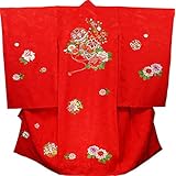 [あこがれゆめ] お宮参り 女の子 着物 正絹 のしめ 初着 産着 aj3901