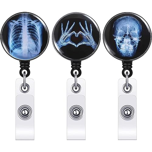 3 Pz X- Badge Reel Retrattile Infermieristica Nome...