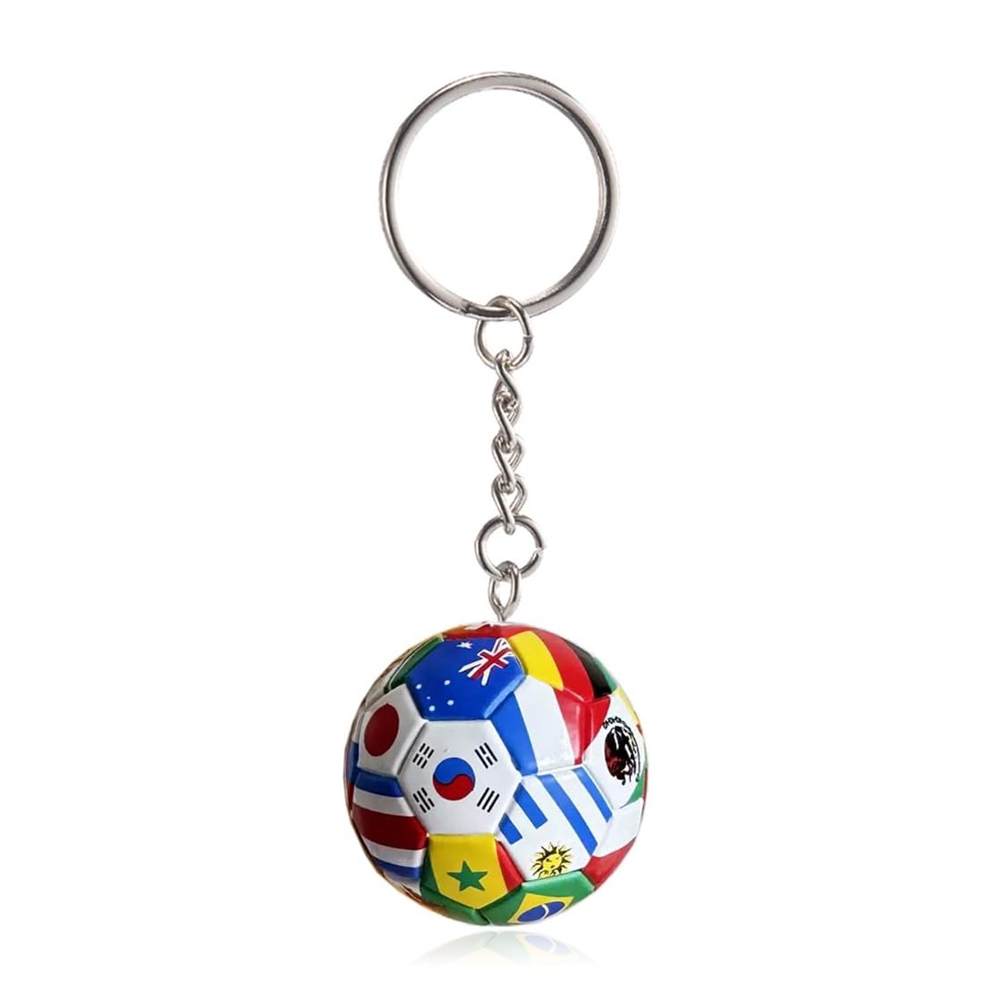 Porte-clés Football 1 Pièce Drapeaux Nations, Souvenir Coupe du Monde 2026 – Accessoire Fan Idéal, Cadeau Homme Femme Enfant