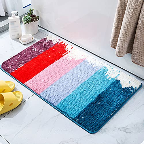 U D Bath Mats Rugs Ultra Soft and Water Absorbent with Non Slip Adhesive Bottom Shower Rugs Machine