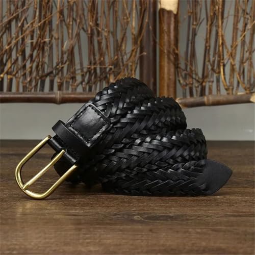 3Cm Unisex Weaving Belts Women And Men Leather Girdle Breathable Belts For Jeans4