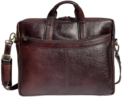 Image of RUSTIC TOWN Premium Leather Crossbody Messenger Bag - Stylish and Versatile - Gift for Professionals