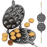 BIOL Schwere Oreshki-Form, Oreshnitsa, Oreshnitsa, 12 Nüsse, Oreshki mit Antihaftbeschichtung – Keksform Oreshek Kuchen – Nuss-Plätzchenformen – Metallform Form Nüsse für süße russische Nüsse