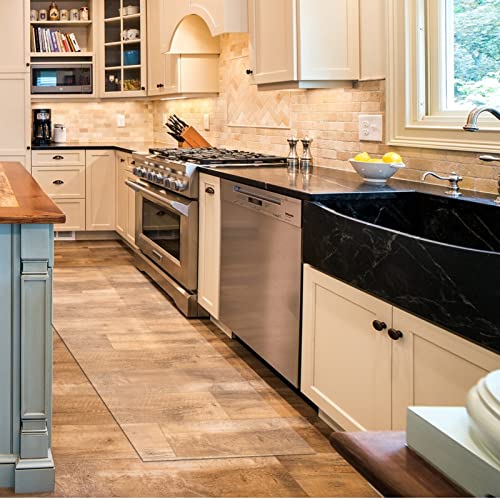 Bodenschutzmatte Transparent Teppich Stuhlmatte Vinylrolle transparent Schutz für Hartholzböden - 4,6 4 3,4 2,8 2,2 1,6 1 m Matt gefrosteter, strapazierfähiger Kunststoff Küche Balkon Flur Teppiche Cover