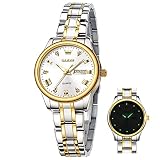 OLEVS Gold Watches for Women Fashion Analog Quartz Women's Watches Silver Gold Day Date Wristwatches