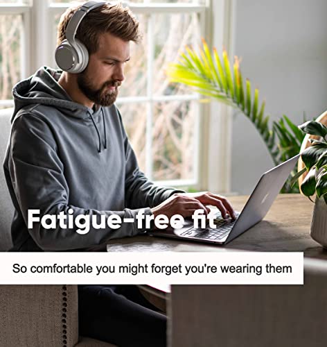 Image of WYZE Noise Cancelling Headphones, Over The Ear Headphones with Active Noise Cancellation, High-Fidelity Sound, Transparency Mode, Alexa Built-in, White