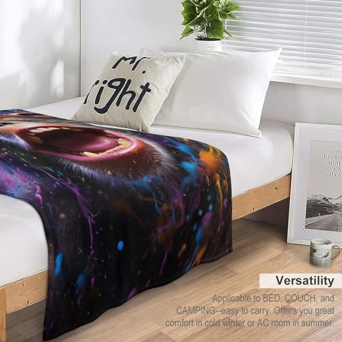 Couverture singe en polaire flannel douce et moelleuse pour lit 150x200cm - 6