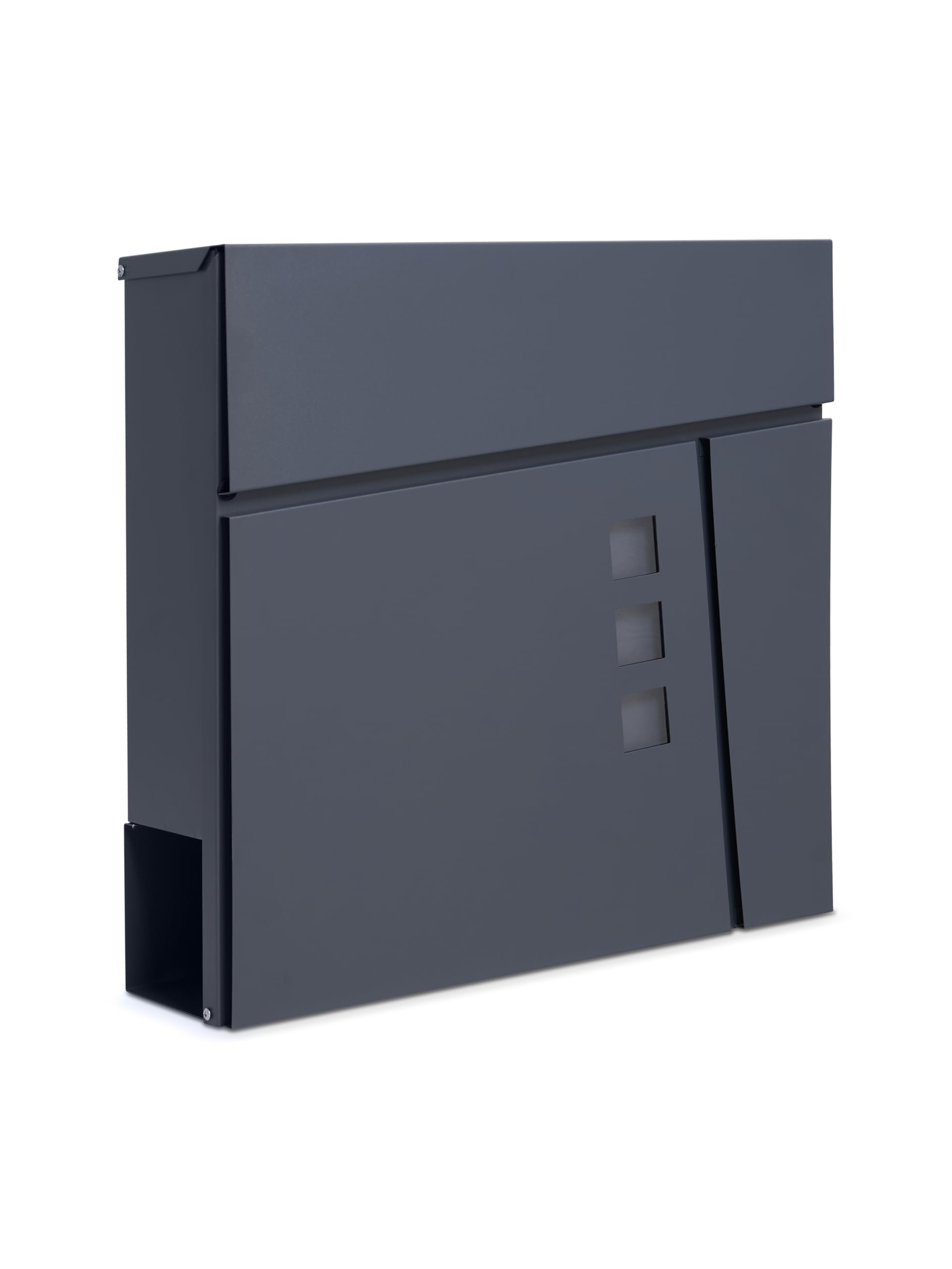 Assorted Collections Buzón de Pared, diseño Moderno con Ranura para periódicos, Ventanas de visualización, buzón con Cerradura, Solapa elevable, Cerradura Oculta, fácil de Instalar, 37 x 10,5 x 37 cm