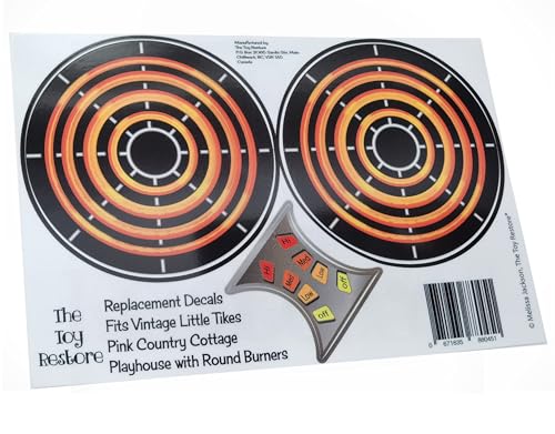 Toy Restore Stickers fits Little Tikes Country Cottage Playhouse Round Burners