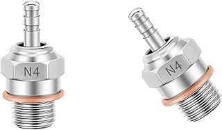 Chanmoo 2PCS 70117H Hot Engine Glow Plugs No.3 N3 N4#3#4 Spark Nitro Engine Parts Replace OS for Traxxas Losi HPI Redcat HSP Himoto RC Car Truck Buggy (N4)