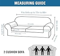 Vista 2 de H.VERSAILTEX Fundas de Sofá Elásticas para Cojines Fundas de Sofá para Muebles de Sala Fundas Protectoras