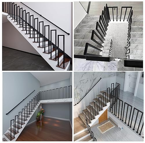 Rambarde en fer forgé extérieure escalier marches balcon jardin 2pc - 7