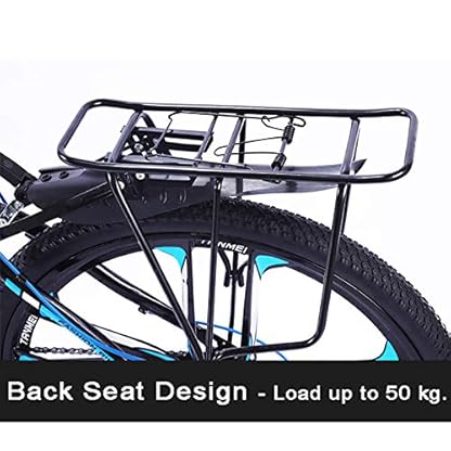 21-Geschwindigkeit Mountainfahrräder,26 Zoll Erwachsene Hoch-Carbon Stahlrahmen Hardtail Fahrrad,Mann All Terrain Mountainbike,Anti-Slip Fahrräder-Weiß Und Blau 26inch – Bild 8