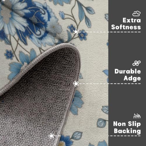 Tapis sol pour entrée d'animaux et cuisine style Palais Européen bleu brumeux - 6