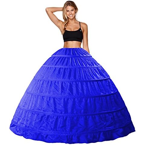 Wedding Petticoat 6 Hoop Wedding Crinoline Wedding Underskirt Shaping Full Slips a line Petticoat for Wedding Dress Prom Dress White Petticoat Black Petticoat Adjust The Hoops Cover