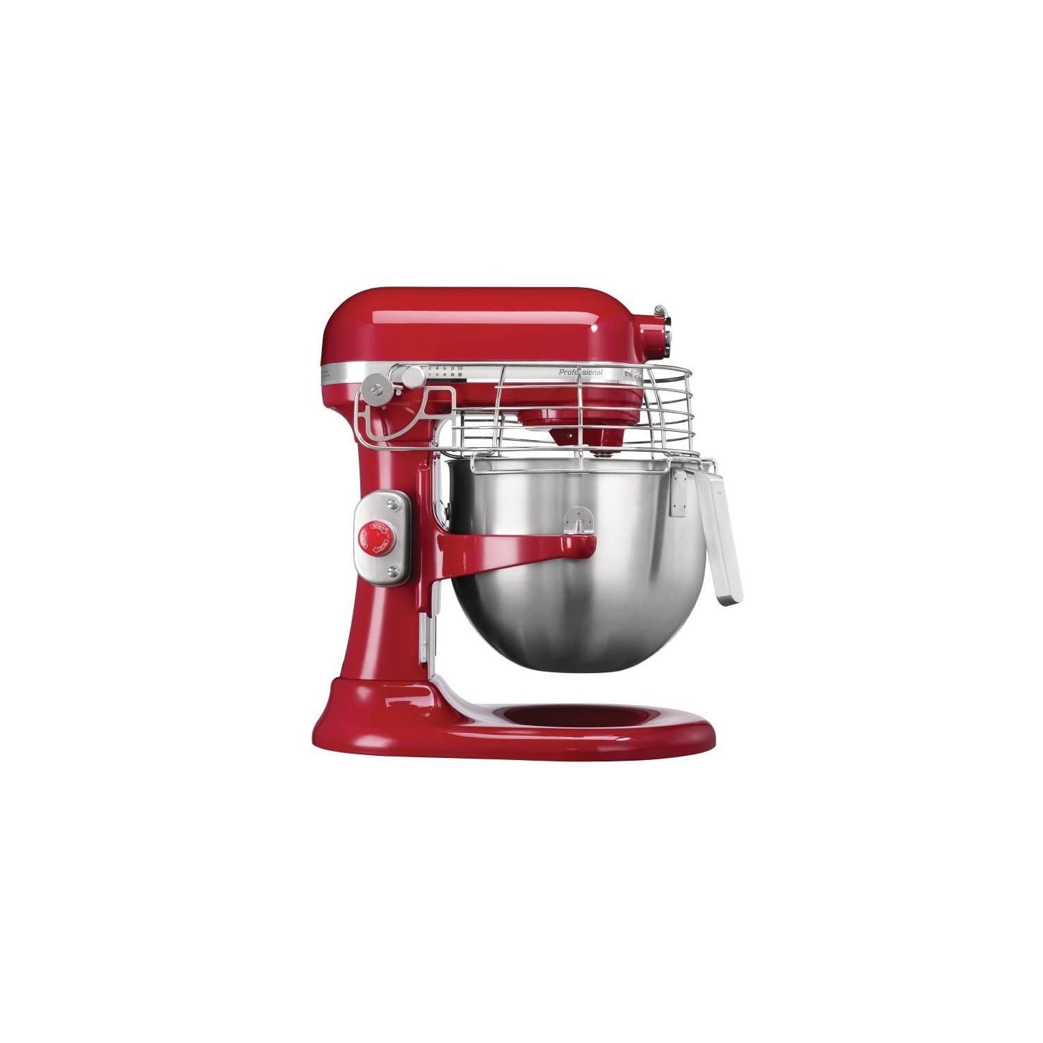 Professional 325 W Stand Mixer 6.9 Litre, Red, Ten Speed 40-200 rpm, Cake Mixer with Bowl - Includes Whisk, Beater and Dough Hook - 5KSM7990XBER, CB576