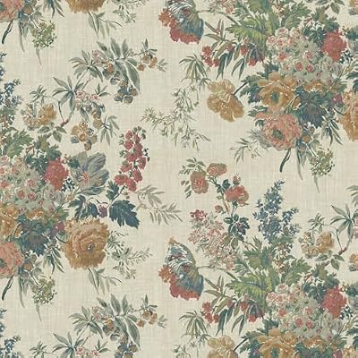 Heroad Vintage Floral Wallpaper Farmhouse Peel and Stick Contact Paper for Cabinets Drawers French Peony Stick on Wall Paper Removable Self-Adhesive Decor Vinyl for Bedroom Bathroom 17.3''x78.7''