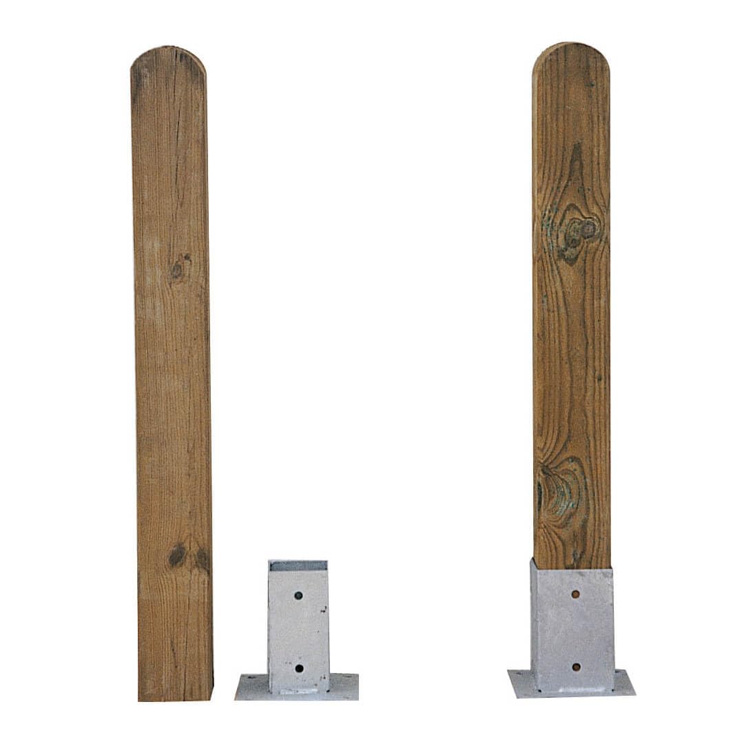 Nortene | Anclaje Para Poste Cuadrado De Madera 9x9 Cm | Soporte Metálico Galvanizado Para Fijación Al Suelo — view 2