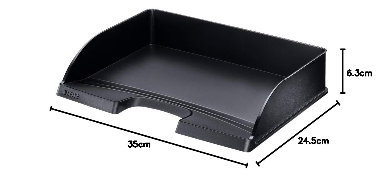 Leitz Vaschetta portacorrispondenza Gamma Plus, A4 orizzontale, Nero