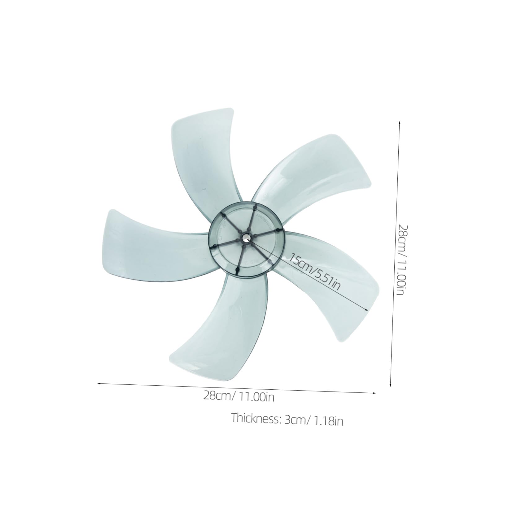Aspas de Ventilador de Plástico 5 Cuchillas Gruesas Aplicables para Ventilador de Pedestal y Mesa Accesorios de Repuesto Doméstico Suministro de Aspas
