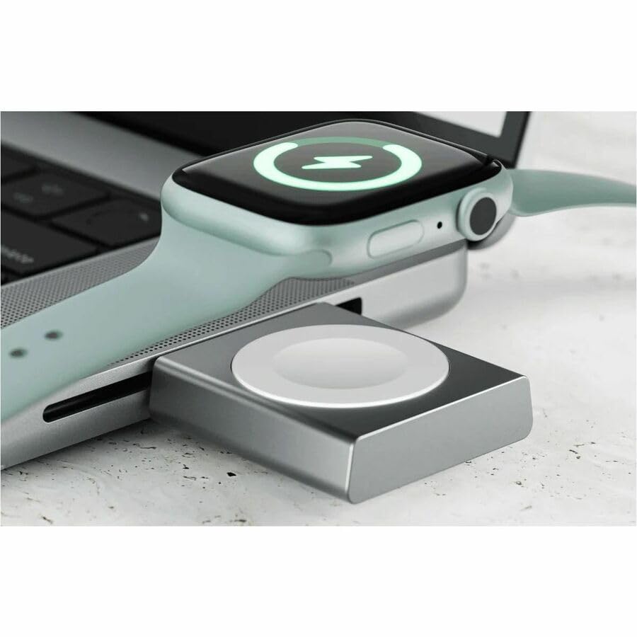 ALOGIC Chargeur portable Matrix pour Apple Watch - La solution de charge ultime pour votre Apple Watch, compatible avec câble USB-C, support Matrix, pour Apple Watch Ultra/Series 8/7/6 et plus.