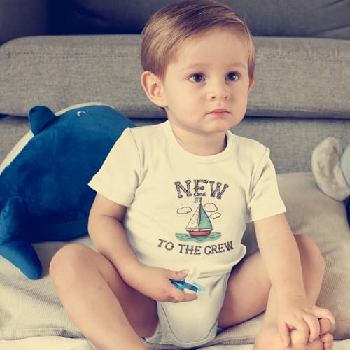 First Mate New to The Crew Sailboat Baby One Piece Bodysuit Or Toddler Shirt Cute Sailing Outfit4