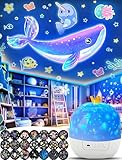 21 Sets of Films, Projector Night Light for Kids Bedroom, Ceiling, Kids Night Light Projector, Star Galaxy Projector with 360° Rotation Dimmable for Girls, Birthday, Christmas, Nursery, Room Decor