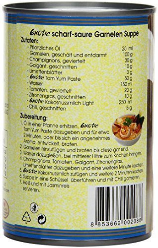 Exotic Food Kokosnussmilch, light, Fettgehalt: ca. 6 %, 400ml (1 x 400 ml Packung)