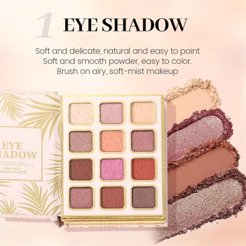 Paleta de sombras de ojos compacta que soluciona la falta de espacio con juego de cosméticos 7