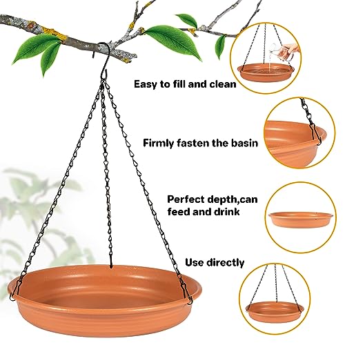Image of CARGEN Hanging Bird Bath Hanging Bird Feeder Tray - Outdoor Wildlife Feeder