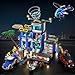 HOGOKIDS City Police Station Building Toys with LED Light - 734pcs Police Building Block Sets with Helicopter Police Motorcycle Vehicle Armored Car, Gift for Kids Boys Girls Age 8-12+