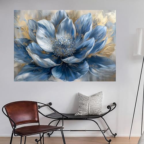Toile de fleurs WODJEM peinture artistique encadrée de qualité supérieure 70x100