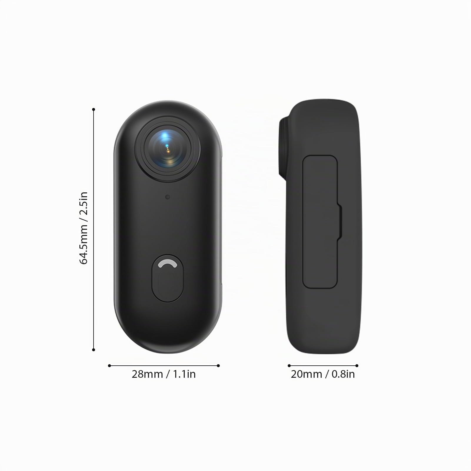 1080p WiFi Caméra d'action + Carte TF de 32 Go, Batterie de 800 mAh