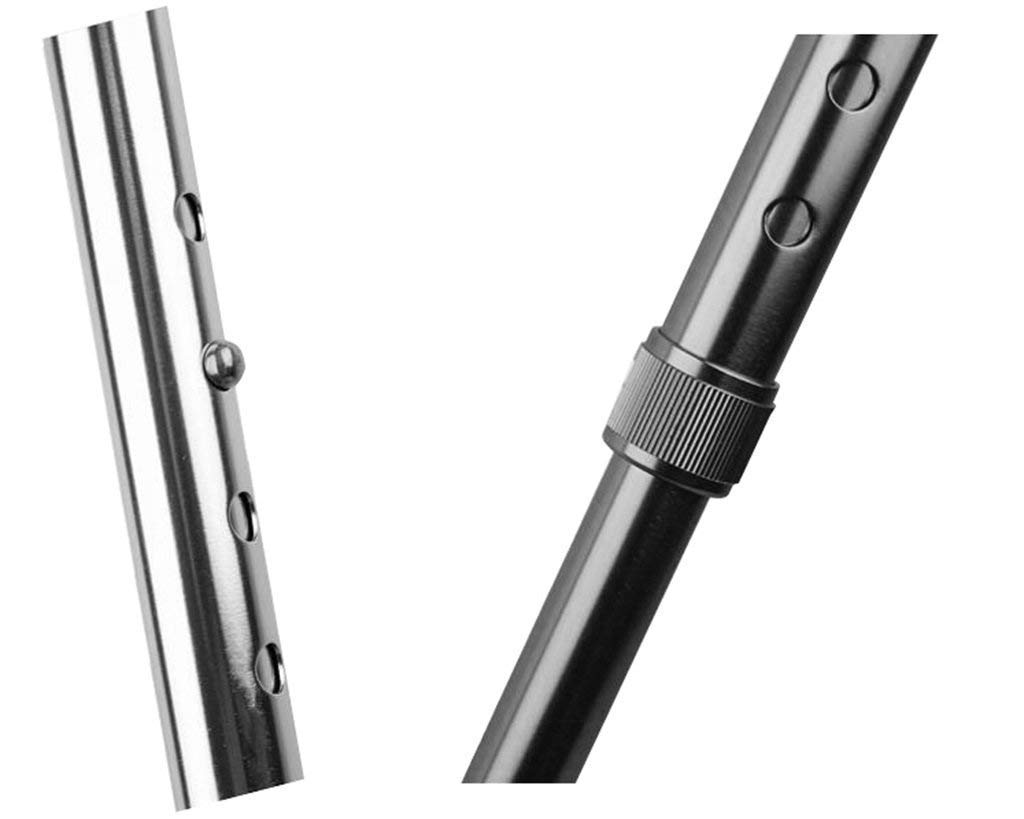 Soporte para bastón para Caminar Muleta para bastón para Anciano Anciano Telescópico Estable Antideslizante Ligero Altura Ajustable Bastones Plateados para Hombres o Mujeres Práctico Present